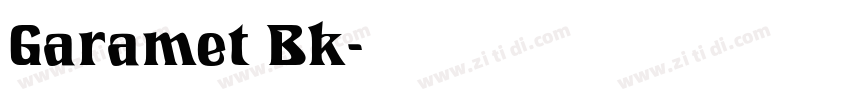 Garamet Bk字体转换